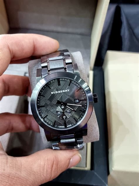 Burberry The City Gunmetal Dial Steel 